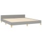 Giroletto senza Materasso Grigio Chiaro 180x200 cm Tessuto Giroletto senza Materasso Grigio Chiaro 180x200 cm Tessuto