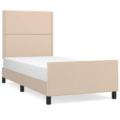 Giroletto con Testiera Cappuccino 90x200 cm in Similpelle