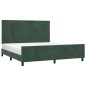 Giroletto con Testiera Verde Scuro 180x200 cm in Velluto Giroletto con Testiera Verde Scuro 180x200 cm in Velluto