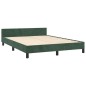 Giroletto senza Materasso Verde Scuro 140x200 cm in Velluto Giroletto senza Materasso Verde Scuro 140x200 cm in Velluto