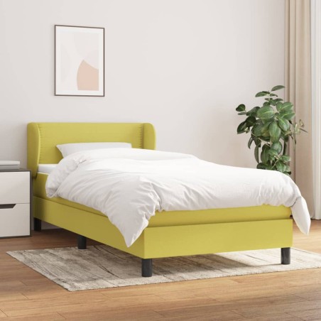 Giroletto a Molle con Materasso Verde 100x200 cm in Tessuto