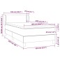 Giroletto a Molle con Materasso Verde 100x200 cm in Tessuto