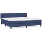 Giroletto a Molle con Materasso Blu 200x200 cm in Tessuto
