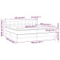 Giroletto a Molle con Materasso Marrone Scuro 200x200cm Tessuto