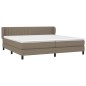 Giroletto a Molle con Materasso Tortora 200x200 cm in Tessuto