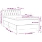 Giroletto a Molle con Materasso Tortora 100x200 cm in Tessuto