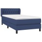 Giroletto a Molle con Materasso Blu 100x200 cm in Tessuto