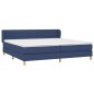 Giroletto a Molle con Materasso Blu 200x200 cm in Tessuto