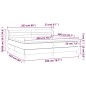 Giroletto a Molle con Materasso Blu 200x200 cm in Tessuto