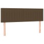 Giroletto a Molle con Materasso Marrone Scuro 140x190cm Tessuto
