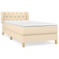 Giroletto a Molle con Materasso Crema 80x200 cm inTessuto