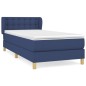 Giroletto a Molle con Materasso Blu 100x200 cm in Tessuto