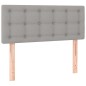 Giroletto a Molle con Materasso Grigio Chiaro 80x200 cm Tessuto
