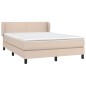 Giroletto a Molle con Materasso Cappuccino 140x200cm Similpelle