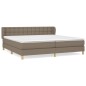 Giroletto a Molle con Materasso Tortora 200x200 cm in Tessuto