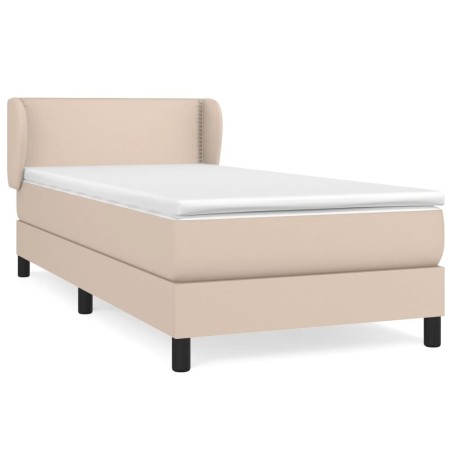 Giroletto a Molle con Materasso Cappuccino 80x200 cm Similpelle