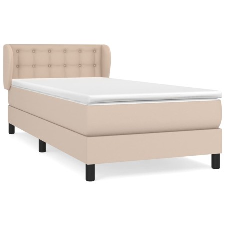 Giroletto a Molle con Materasso Cappuccino 90x190 cm Similpelle