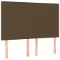 Giroletto a Molle con Materasso Marrone Scuro 160x200cm Tessuto