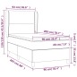Giroletto a Molle con Materasso Marrone Scuro 90x200 cm Tessuto