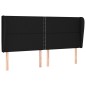 Giroletto a Molle con Materasso Nero 200x200 cm in Tessuto