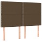 Giroletto a Molle con Materasso Marrone Scuro 160x200cm Tessuto