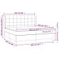 Giroletto a Molle con Materasso Tortora 200x200 cm in Tessuto