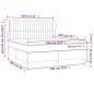 Giroletto a Molle con Materasso Marrone Scuro 180x200cm Tessuto