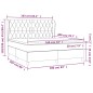 Giroletto a Molle con Materasso Marrone Scuro 160x200cm Tessuto
