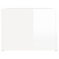 Tavolino da Salotto Bianco Lucido 80x50x36cm Legno Multistrato