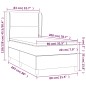 Giroletto a Molle con Materasso Tortora 80x200 cm inTessuto
