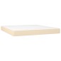 Giroletto a Molle con Materasso Crema 180x200 cm in Tessuto