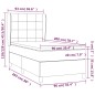 Giroletto a Molle con Materasso Tortora 90x200 cm inTessuto