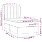 Giroletto a Molle con Materasso Crema 80x200 cm inTessuto