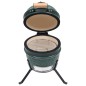 vidaXL Barbecue Affumicatore 2 in 1 Kamado in Ceramica 56 cm Verde vidaXL Barbecue Affumicatore 2 in 1 Kamado in Ceramica 56 cm Verde