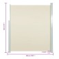 vidaXL Tendalino Laterale per Patio Terrazzo 160 x 300 cm Crema vidaXL Tendalino Laterale per Patio Terrazzo 160 x 300 cm Crema