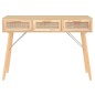 Tavolo Consolle Marrone 105x30x75 Massello Pino Rattan Naturale Tavolo Consolle Marrone 105x30x75 Massello Pino Rattan Naturale