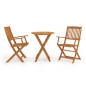 vidaXL Set da Bistrot 3 pz Pieghevole in Legno Massello di Acacia vidaXL Set da Bistrot 3 pz Pieghevole in Legno Massello di Acacia