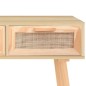 Tavolo Consolle Marrone 105x30x75 Massello Pino Rattan Naturale Tavolo Consolle Marrone 105x30x75 Massello Pino Rattan Naturale