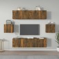 Set di Mobili Porta TV 6 pz Rovere Fumo in Legno Multistrato Set di Mobili Porta TV 6 pz Rovere Fumo in Legno Multistrato