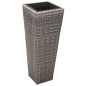 vidaXL Letti Rialzati da Giardino 3 pz in Polyrattan Grigio vidaXL Letti Rialzati da Giardino 3 pz in Polyrattan Grigio