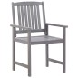 vidaXL Set da Pranzo da Giardino 5 pz Grigio Legno Massello di Acacia