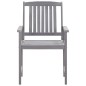 vidaXL Set da Pranzo da Giardino 5 pz Grigio Legno Massello di Acacia