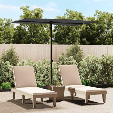 vidaXL Ombrellone da Giardino con Palo in Alluminio 2x1,5 m Antracite