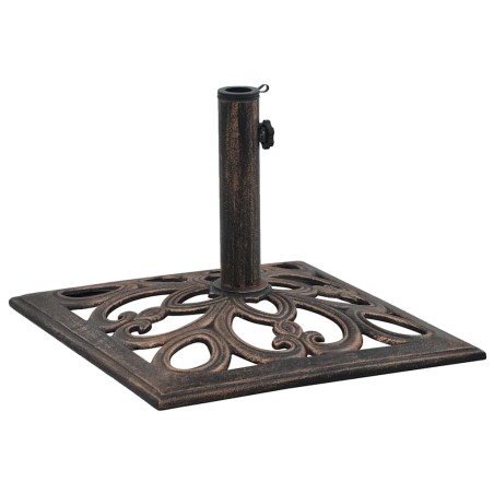 vidaXL Base Ombrellone Bronzo 12 kg 49 cm in Ghisa