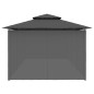 vidaXL Gazebo con Tende 600x298x270 cm Antracite
