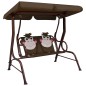 vidaXL Dondolo a Panchina per Bambini Marrone 115x75x110 cm in Tessuto vidaXL Dondolo a Panchina per Bambini Marrone 115x75x110 cm in Tessuto