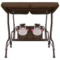vidaXL Dondolo a Panchina per Bambini Marrone 115x75x110 cm in Tessuto vidaXL Dondolo a Panchina per Bambini Marrone 115x75x110 cm in Tessuto