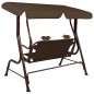 vidaXL Dondolo a Panchina per Bambini Marrone 115x75x110 cm in Tessuto vidaXL Dondolo a Panchina per Bambini Marrone 115x75x110 cm in Tessuto