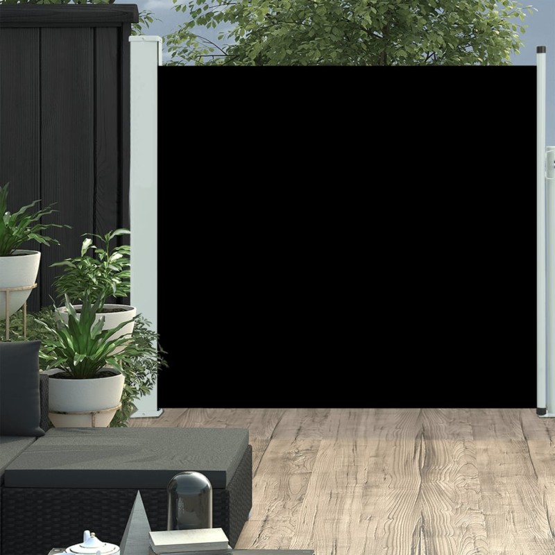 vidaXL Tenda Laterale Retrattile per Patio 170x300 cm Nera vidaXL Tenda Laterale Retrattile per Patio 170x300 cm Nera
