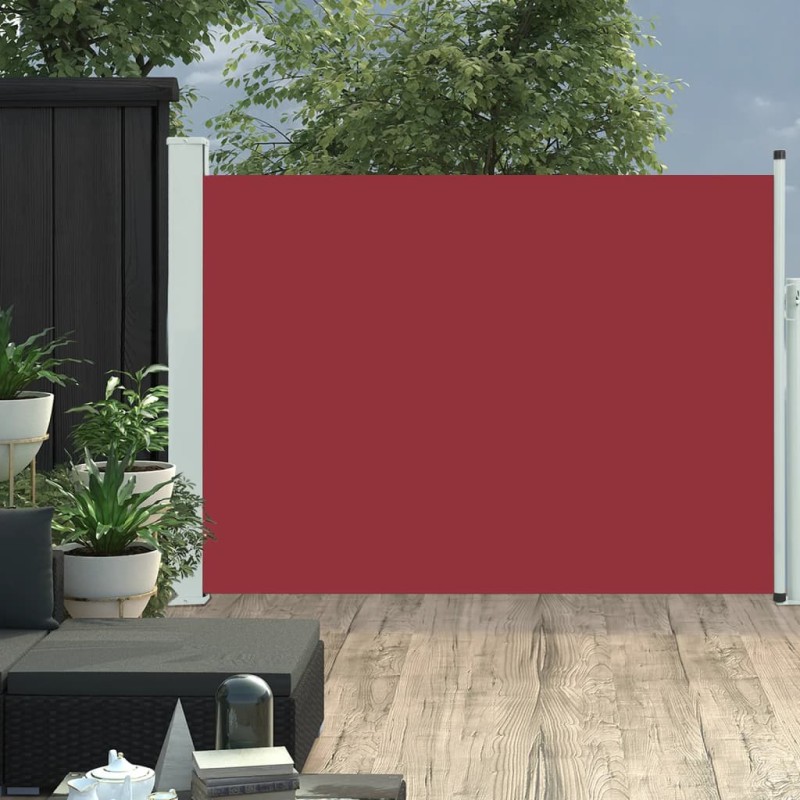 vidaXL Tenda Laterale Retrattile per Patio 120x500 cm Rossa